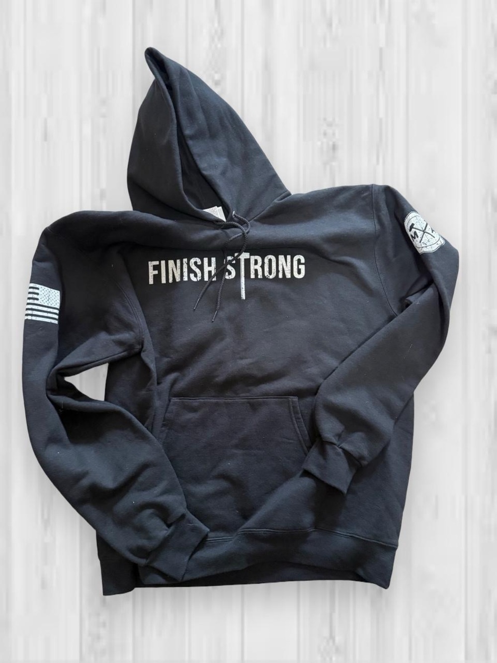 Finish Strong Black XL Hoodie Sweatshirt - Men